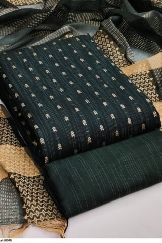 Green Unstitched Dress Material