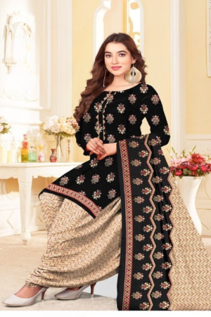 Black Patiala Dress Material