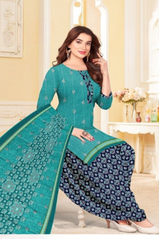 Blue Patiala Dress Material