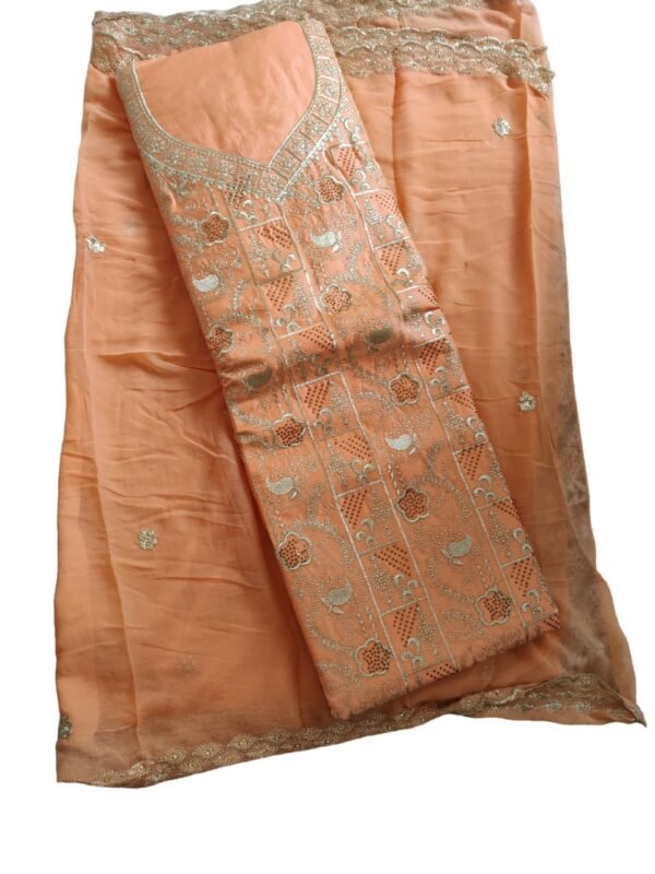 unstitched salwar suit set with dupatta party wear