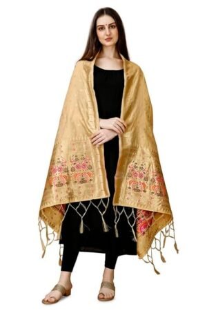 Gold Paithani Dupatta