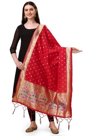 red paithani dupatta