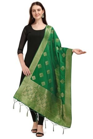 Green Floral Dupatta