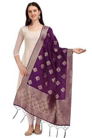 purple dupatta for women