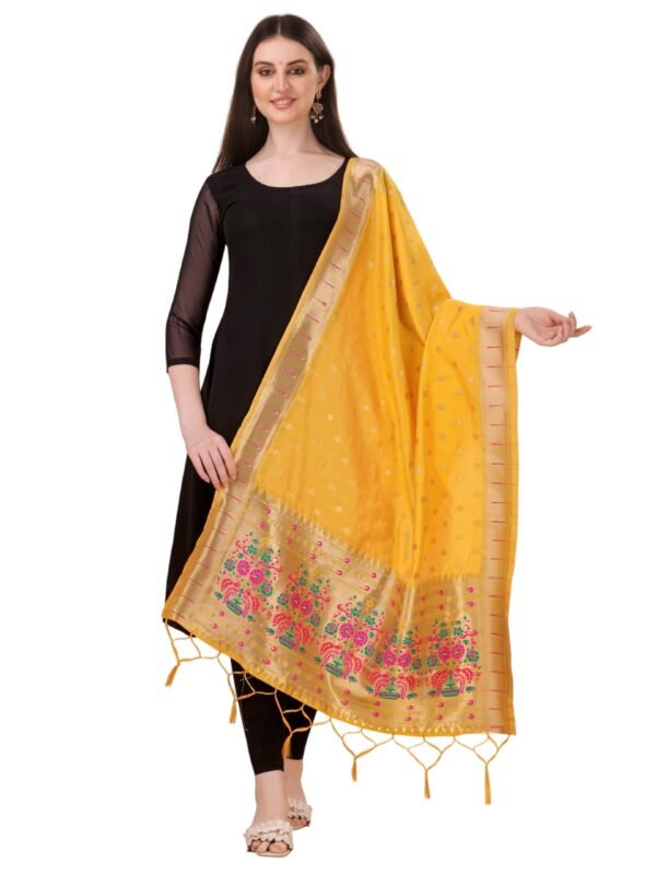 Yellow Paithani Dupatta