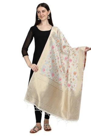 white banarasi dupatta