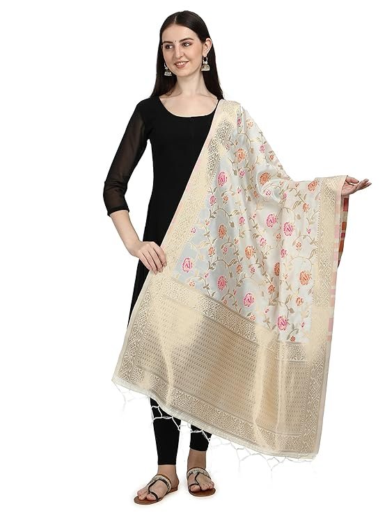 white banarasi dupatta