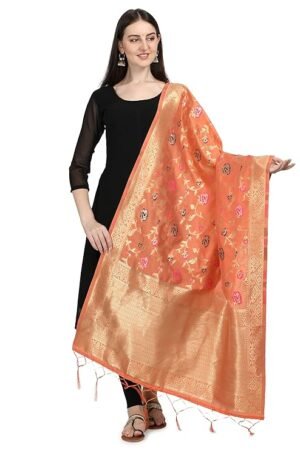 orange dupatta for women
