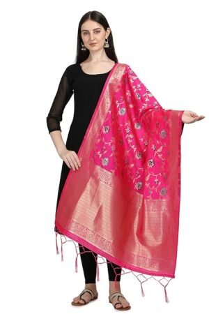 pink banarasi dupatta