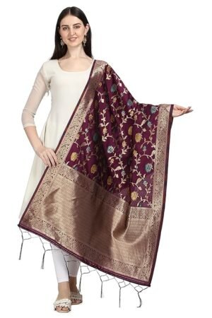 wine banarasi dupatta