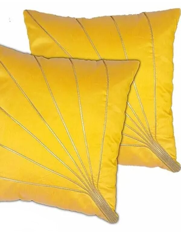 Yellow Striped Cushion Cover