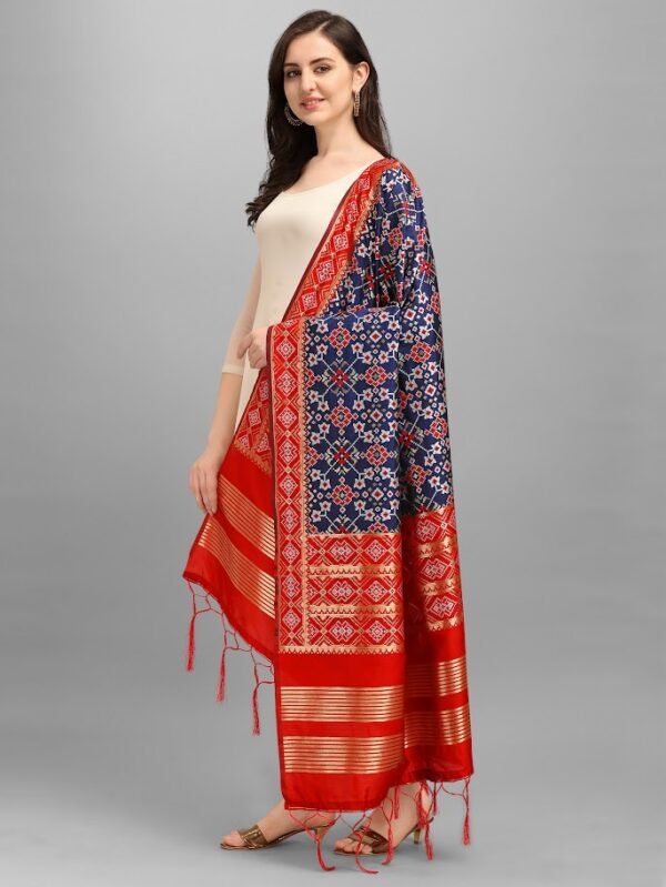 Navy Blue Bamdhani Dupatta