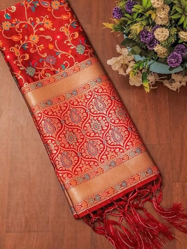 maroon silk dupatta