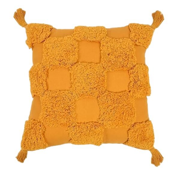 Yellow Tufted Cushion cover