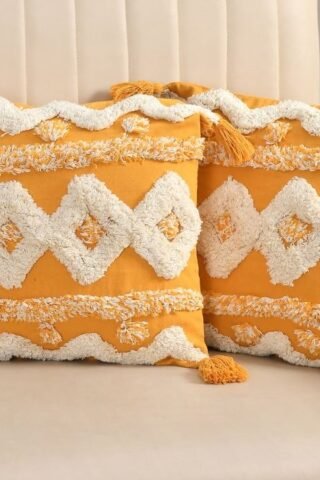 yellow sofa cushion cover