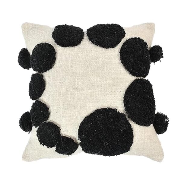 black circle cushion cover