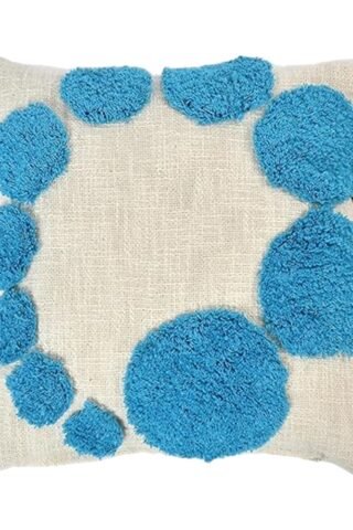 blue circle cushion cover