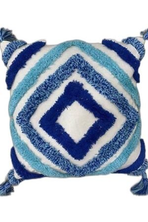 blue diamond cushion cover