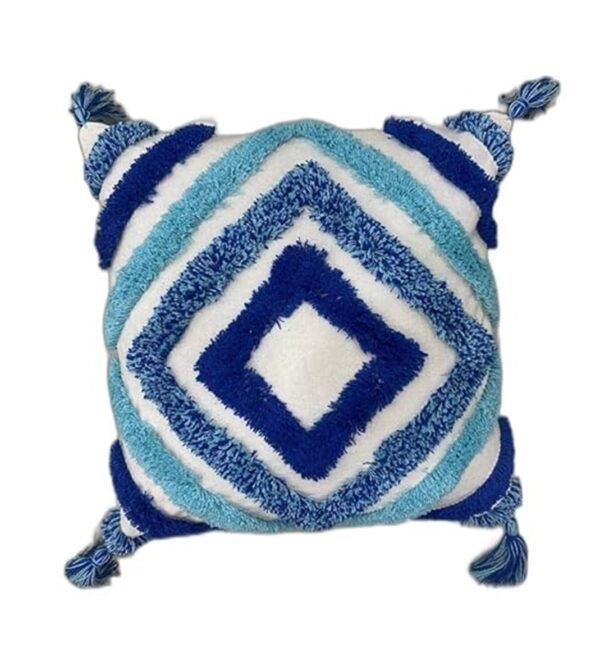 blue diamond cushion cover