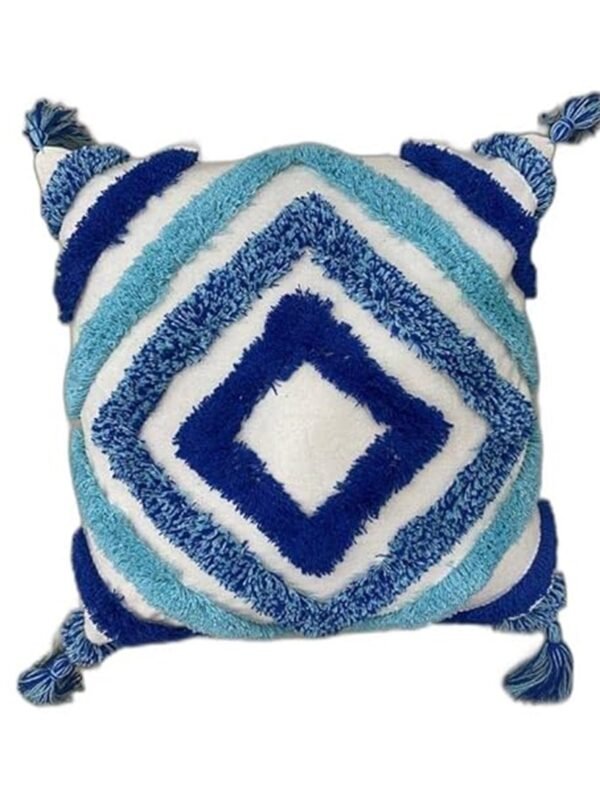 blue diamond cushion cover
