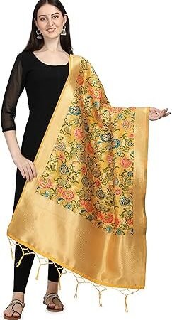 Yellow Floral Print Dupatta