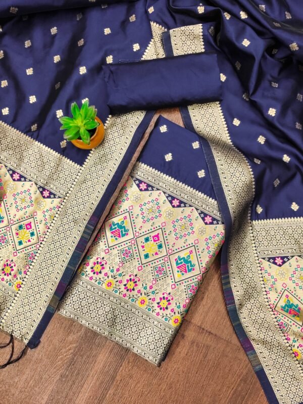 navy blue punjabi salwar suit