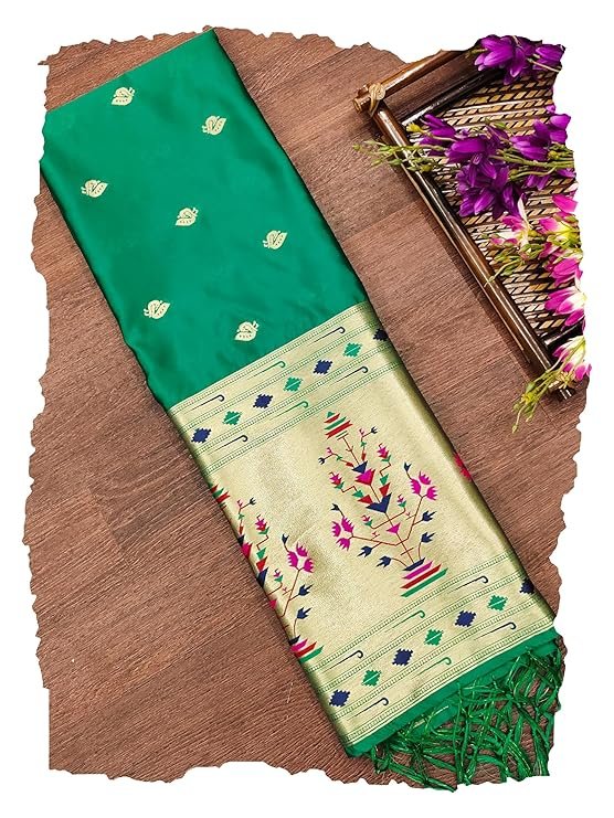 parrot green paithai dupatta