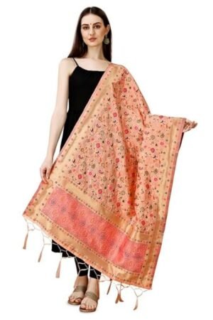 Peach Kashmiri Dupatta