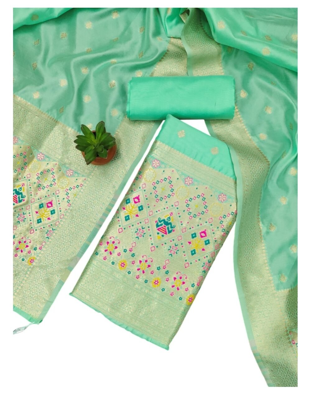 Sea Green Patola Salwar Suit