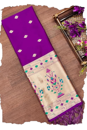 purple paithani dupatta