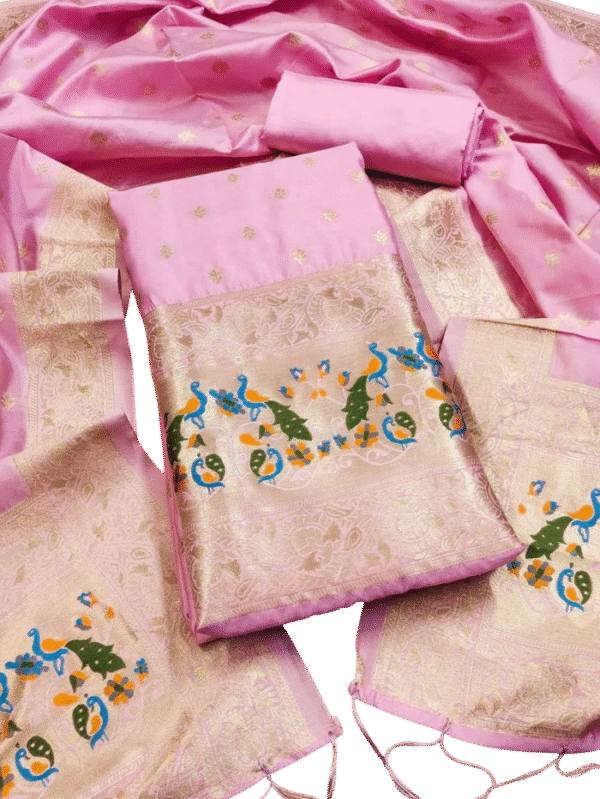 baby Pink paithani salwar suit