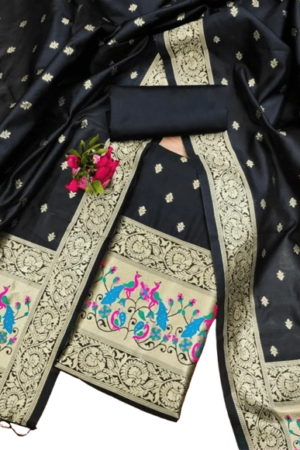 black peacock design salwar suit
