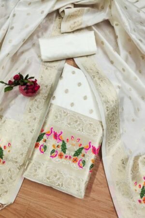 Daisy White Dress Material