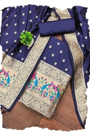 navy blue paithani salwar suit