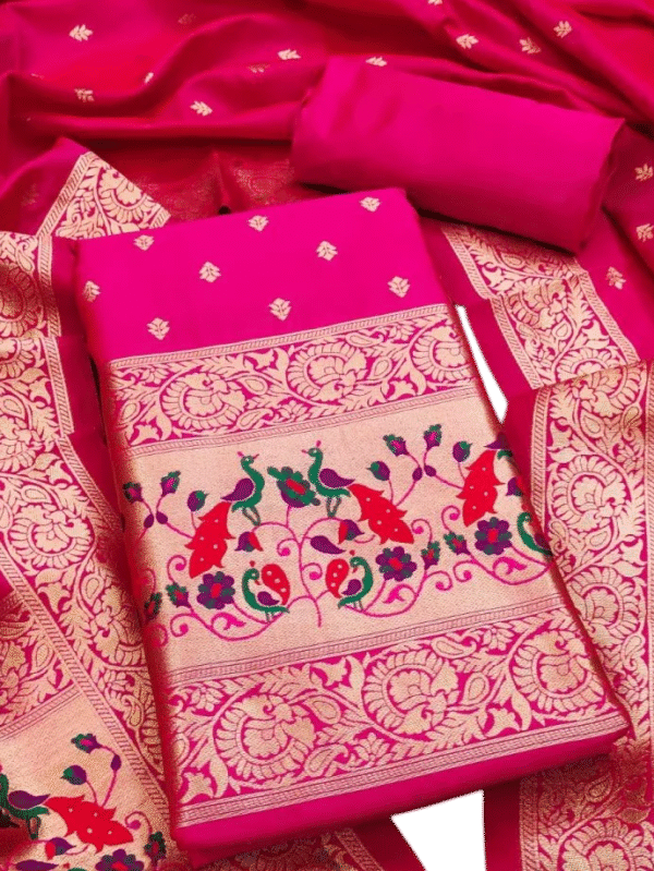 rani pink paithani salwar suit