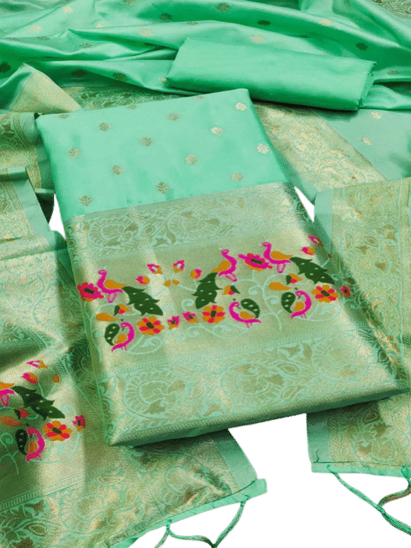 sea green dress material