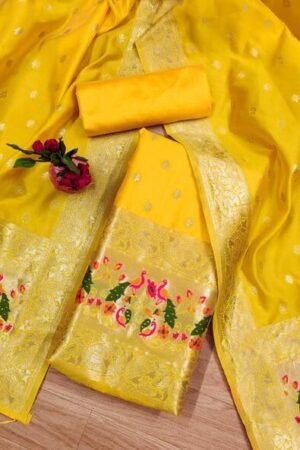 Yelloa paithani salwar suit