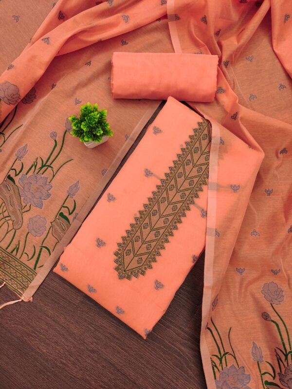 peach cotton salwar suit