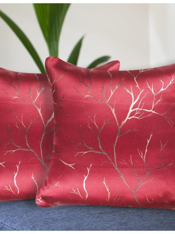 Maroon Embossed Cushion Covers