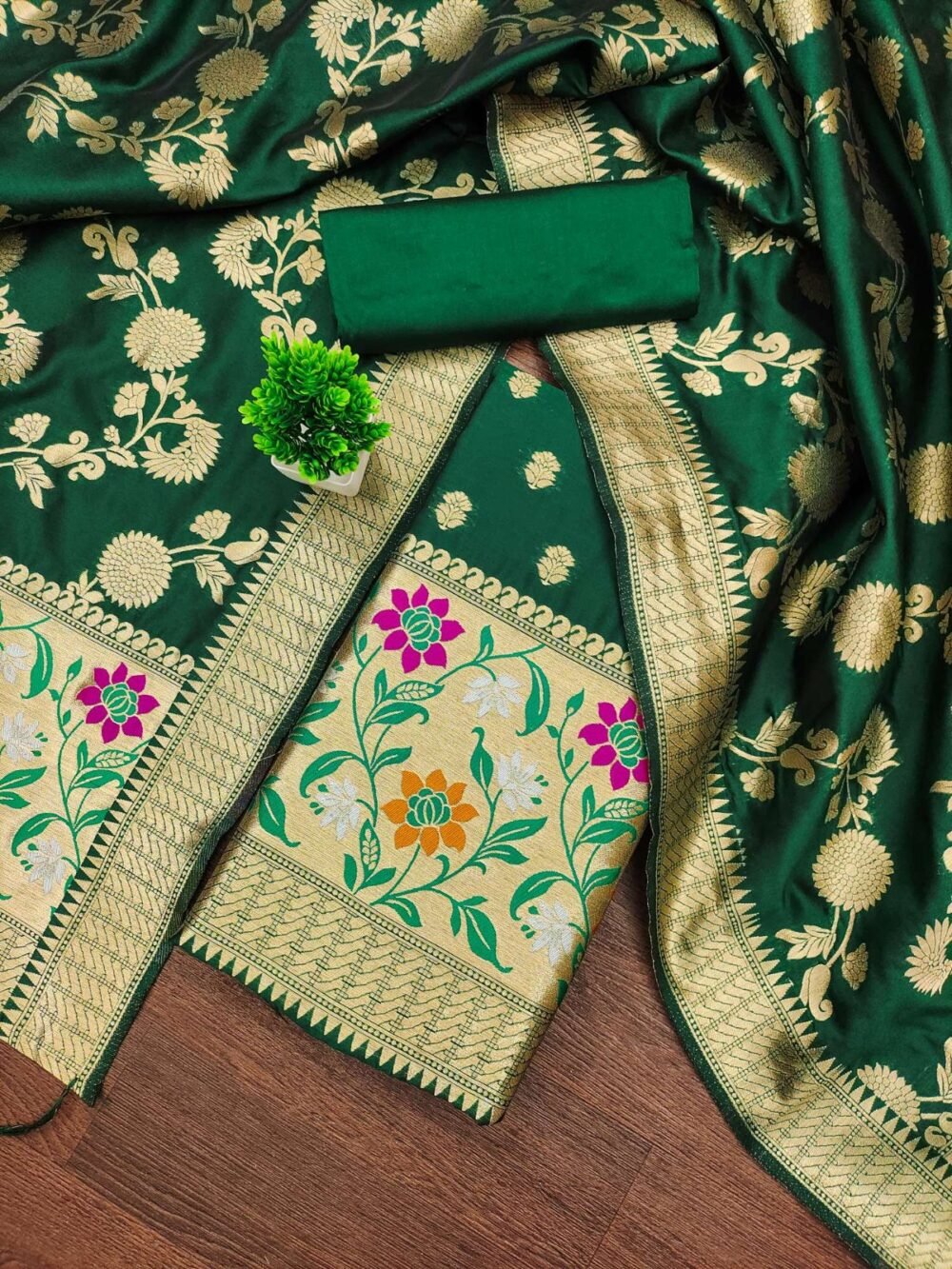 dark green salwar suit
