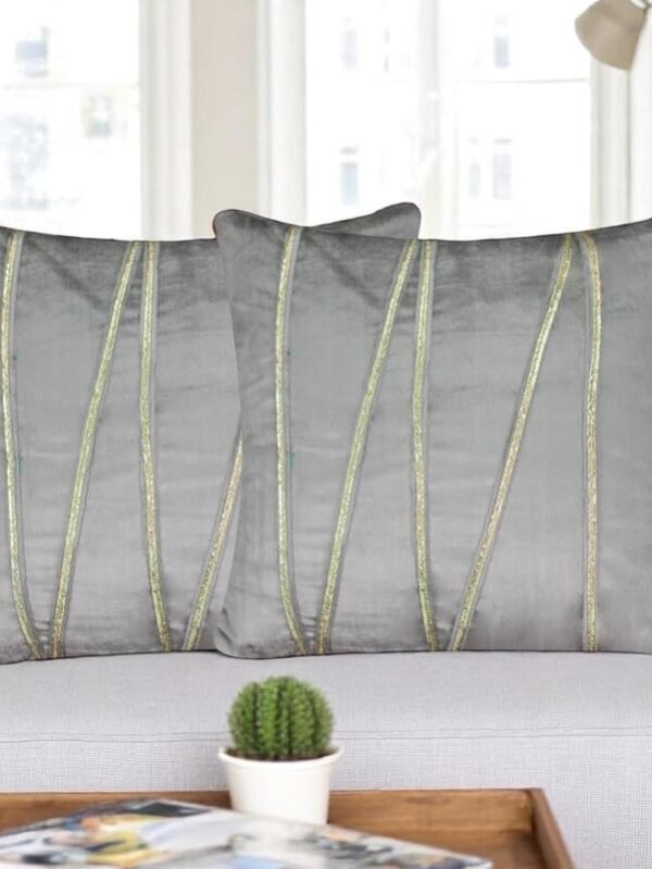 dark grey velvet cushion covers