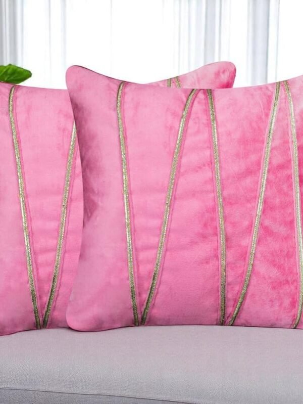 Baby Pink Velvet Cushion Covers