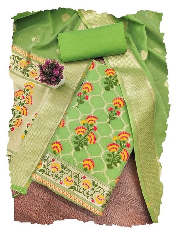 Pista Green Dress Material