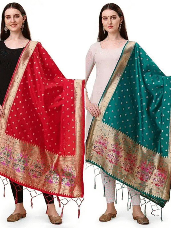 red dupatta combo