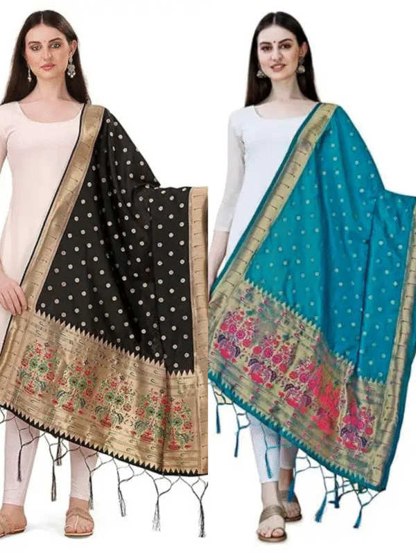 Black Firozi Dupatta Combo