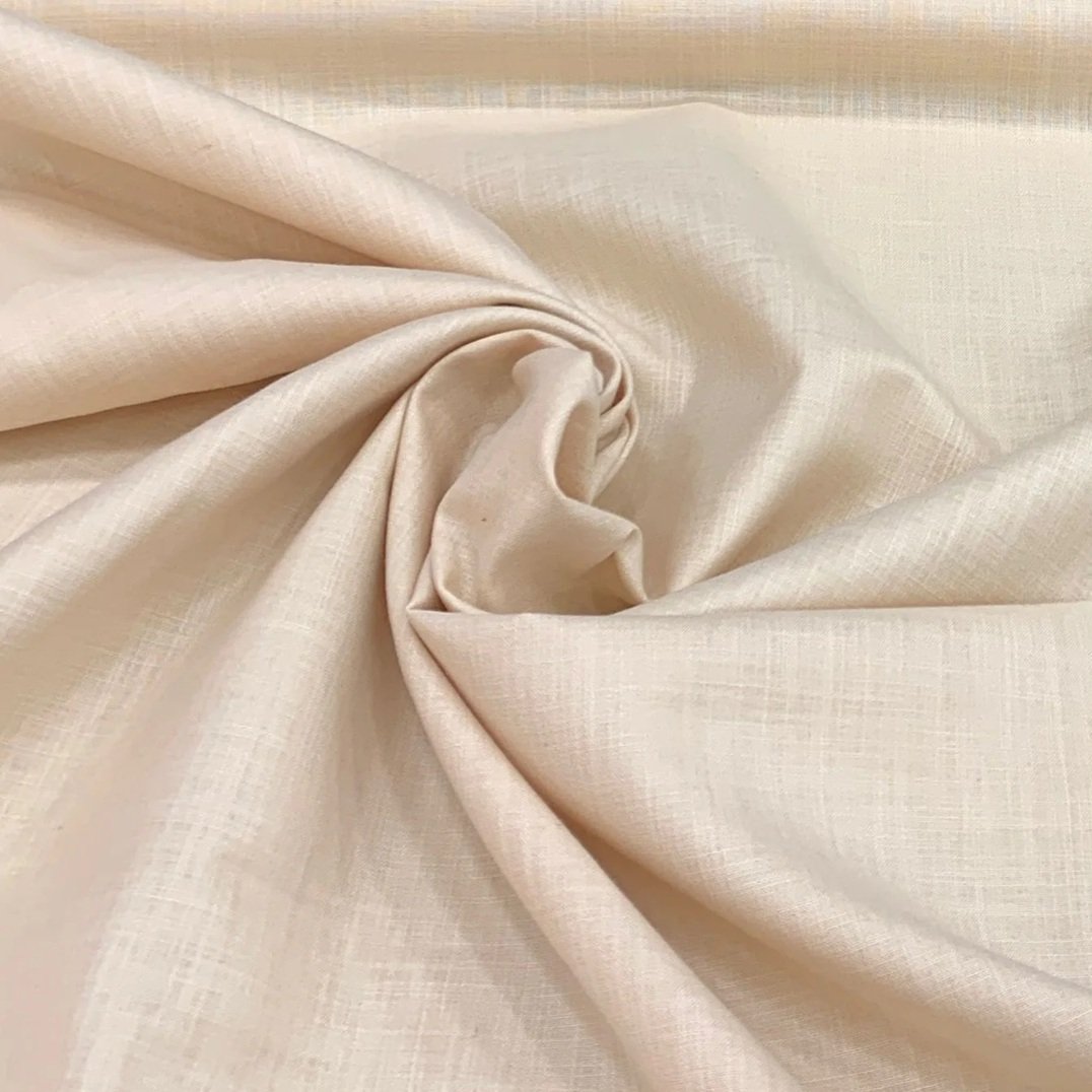 Cream Cotton Mutka Fabric