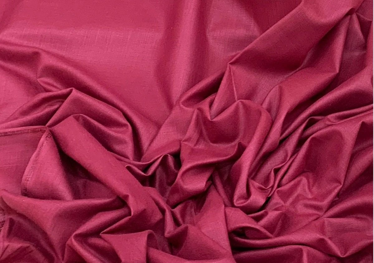Dark Maroon Maroon Cotton Mutka Fabric