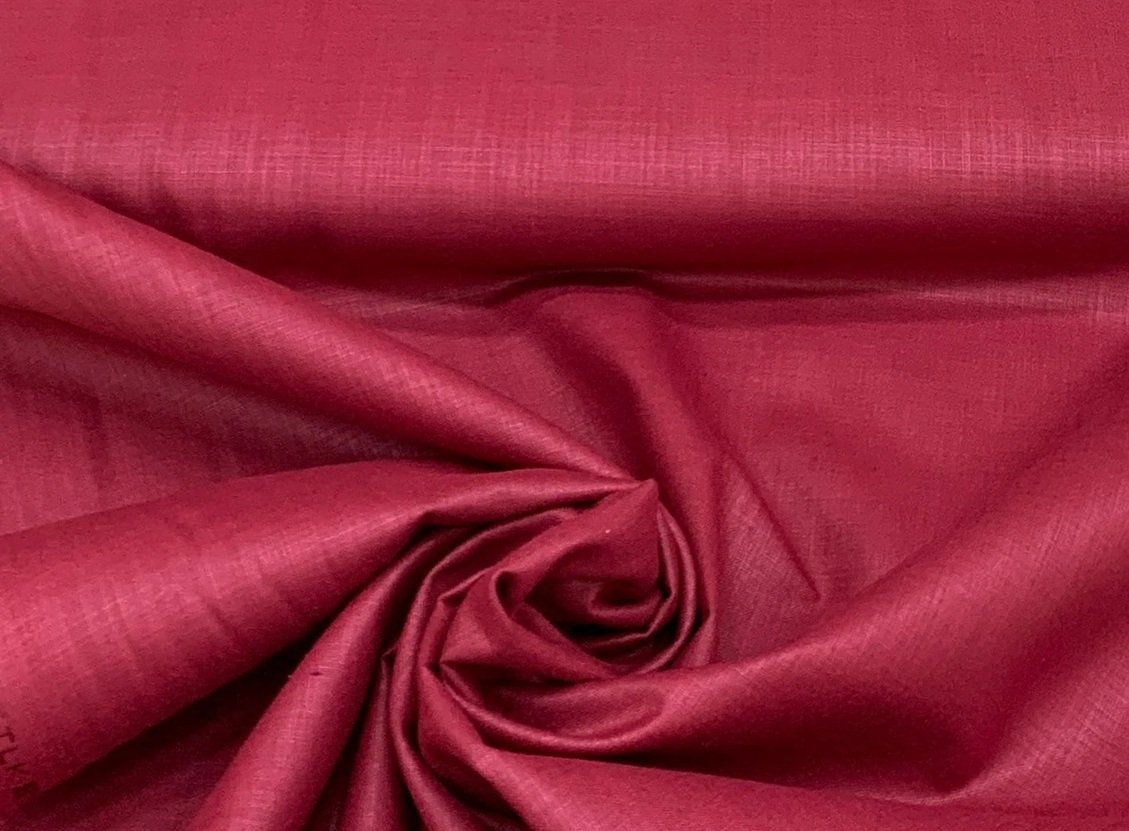 Dark Maroon Maroon Cotton Mutka Fabric