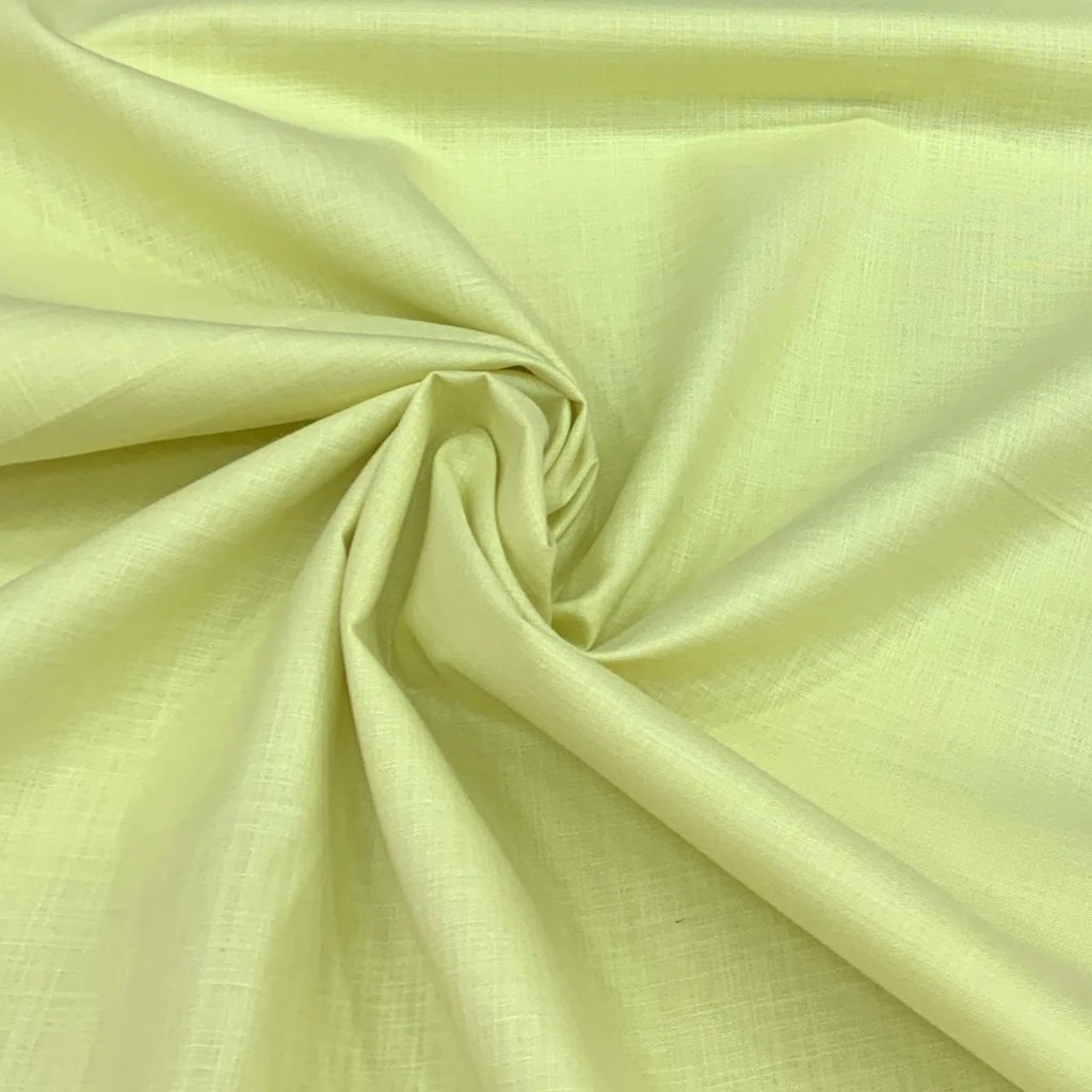 Light Yellow Plain Cotton Matka Fabrics - Image 2